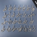 A-Z Cursive Letters Name Iced Out Cubic Zircon Pendant Necklace